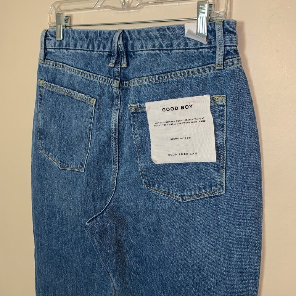 Good American Women's Good Boy Tapered High-Rise Jeans Size 25x31 - Picture 9 of 12